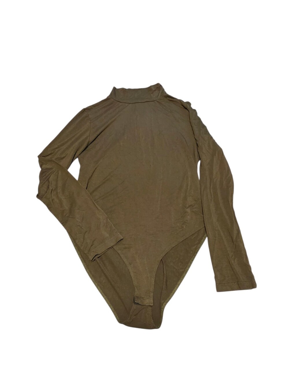 MangoPop Green Mock Neck Longsleeve Super Soft Body Suit Size L